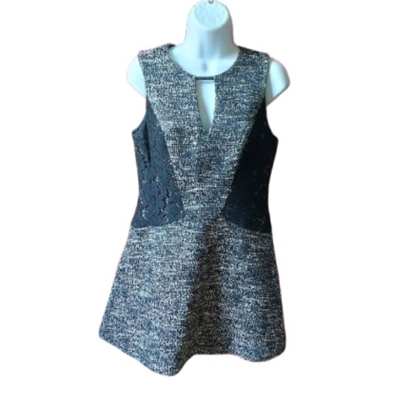 BANANA REPUBLIC  Gray and Black Mini Dress or Tunic Top Size 6 Petite - Picture 1 of 7